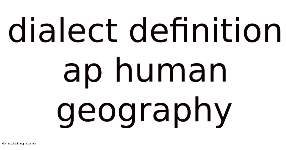 Dialect Definition Ap Human Geography