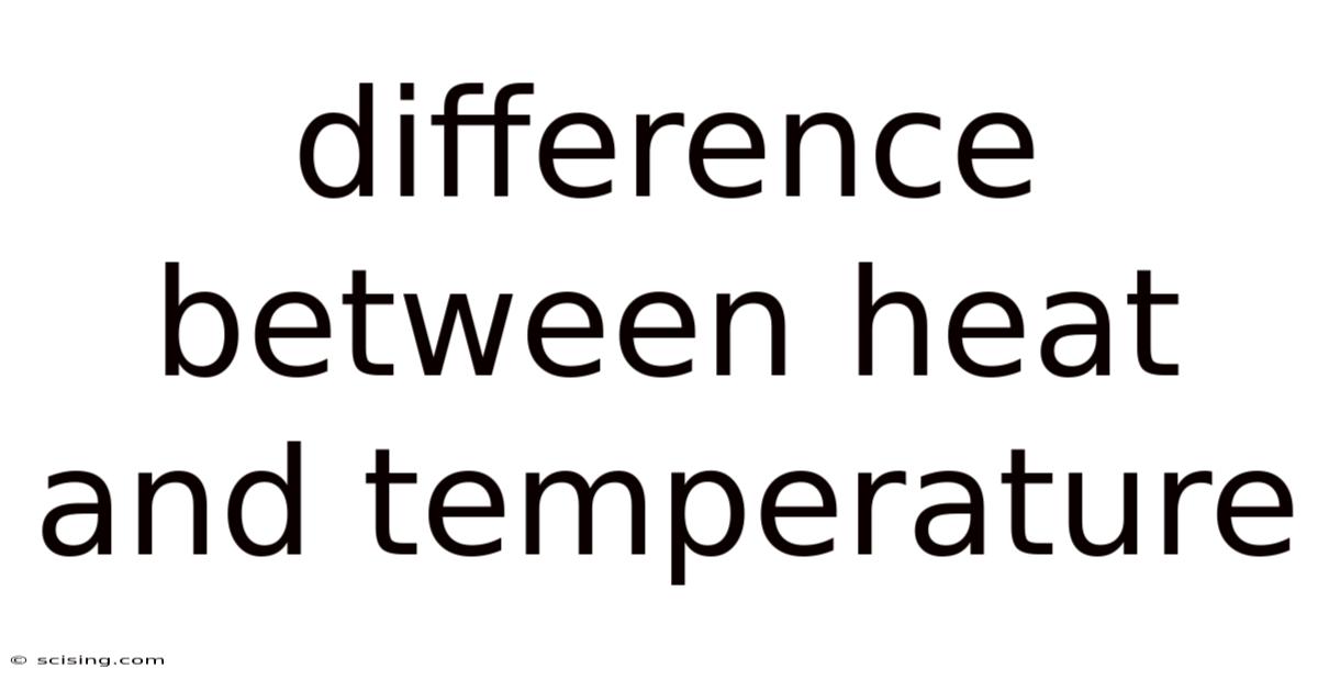 Difference Between Heat And Temperature