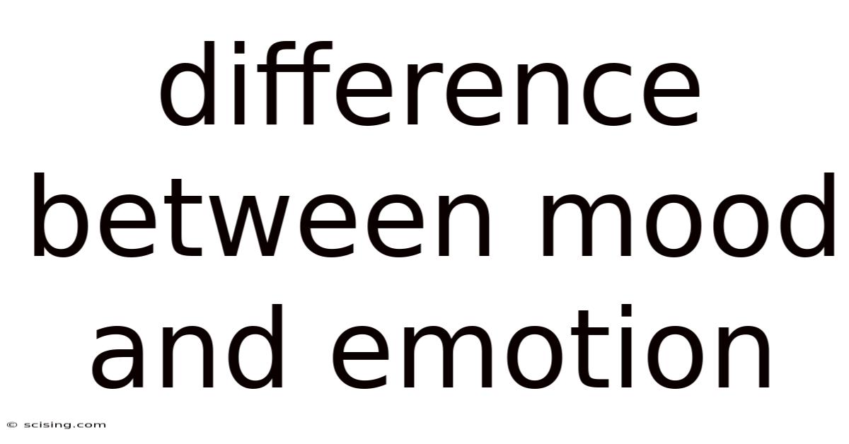 Difference Between Mood And Emotion