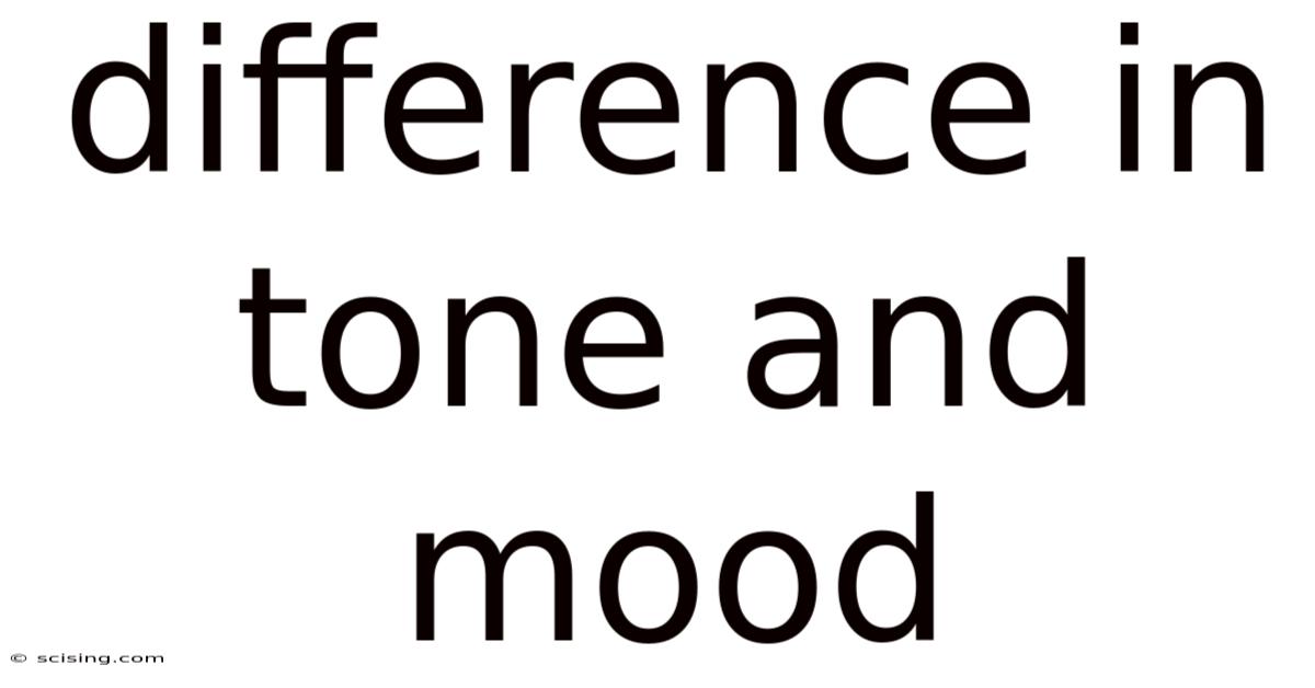 Difference In Tone And Mood
