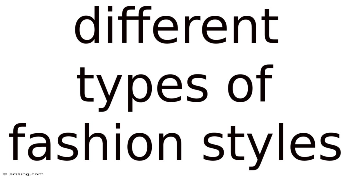 Different Types Of Fashion Styles