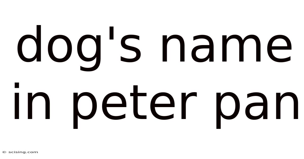 Dog's Name In Peter Pan