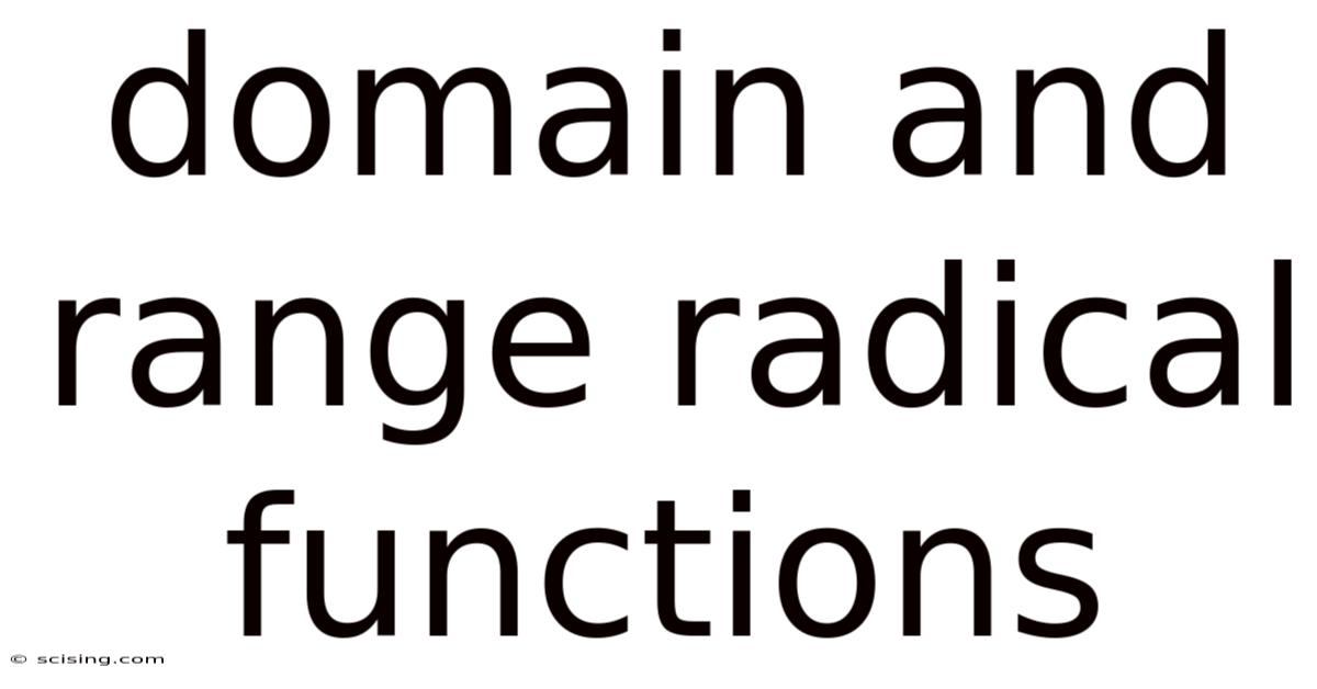 Domain And Range Radical Functions
