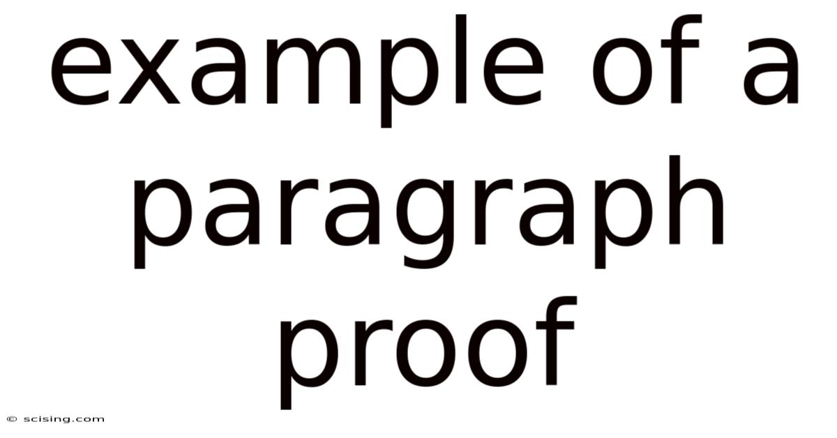 Example Of A Paragraph Proof