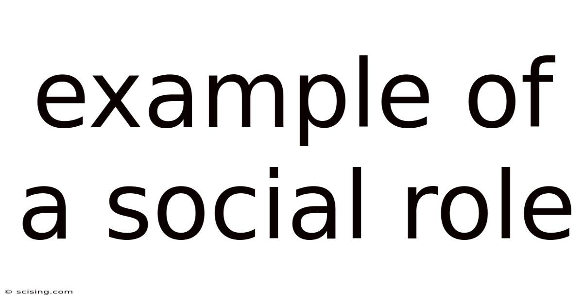 Example Of A Social Role
