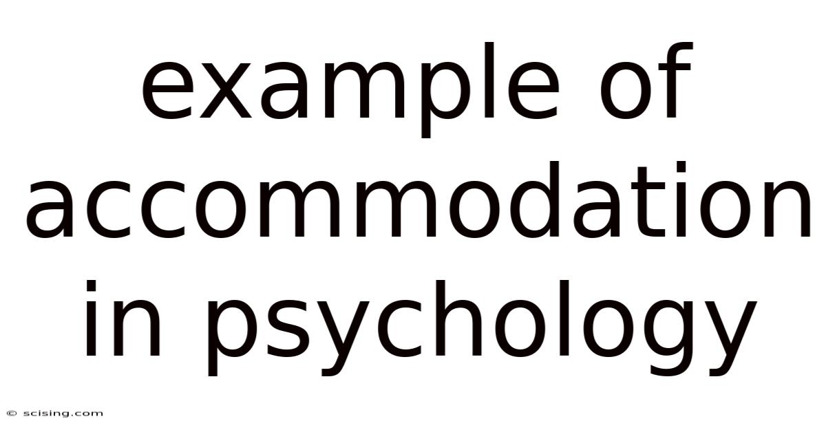 Example Of Accommodation In Psychology