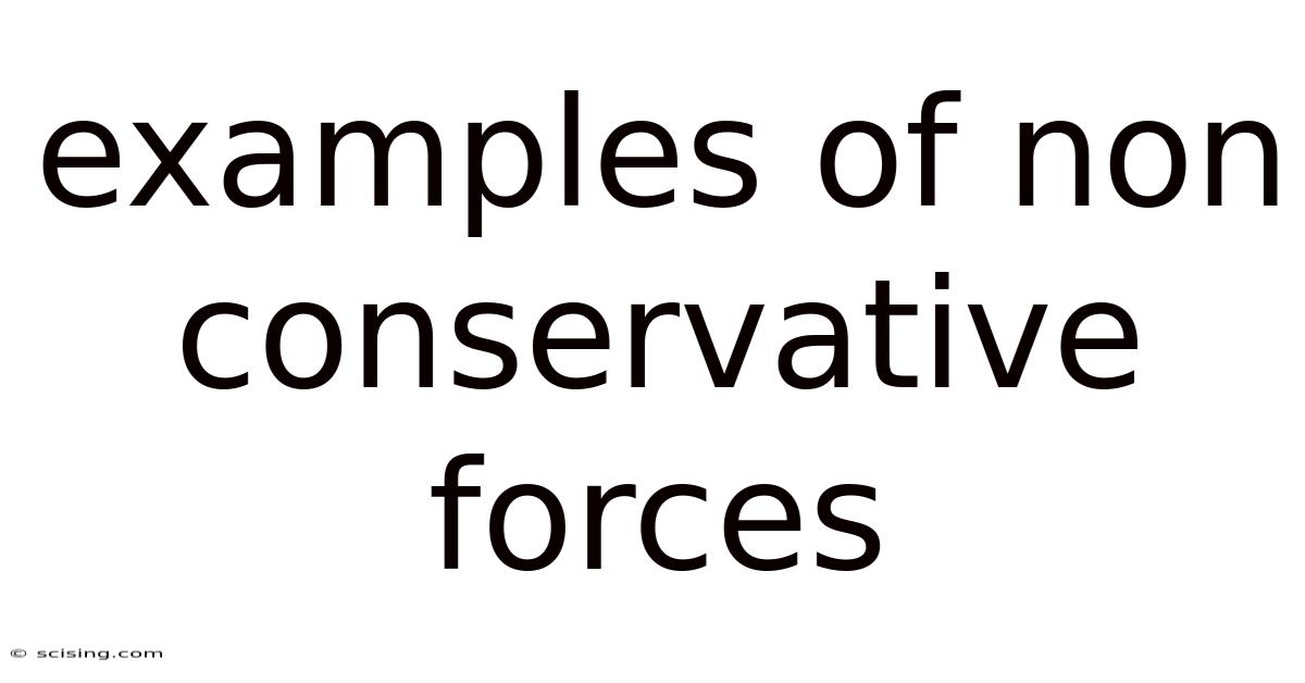 Examples Of Non Conservative Forces
