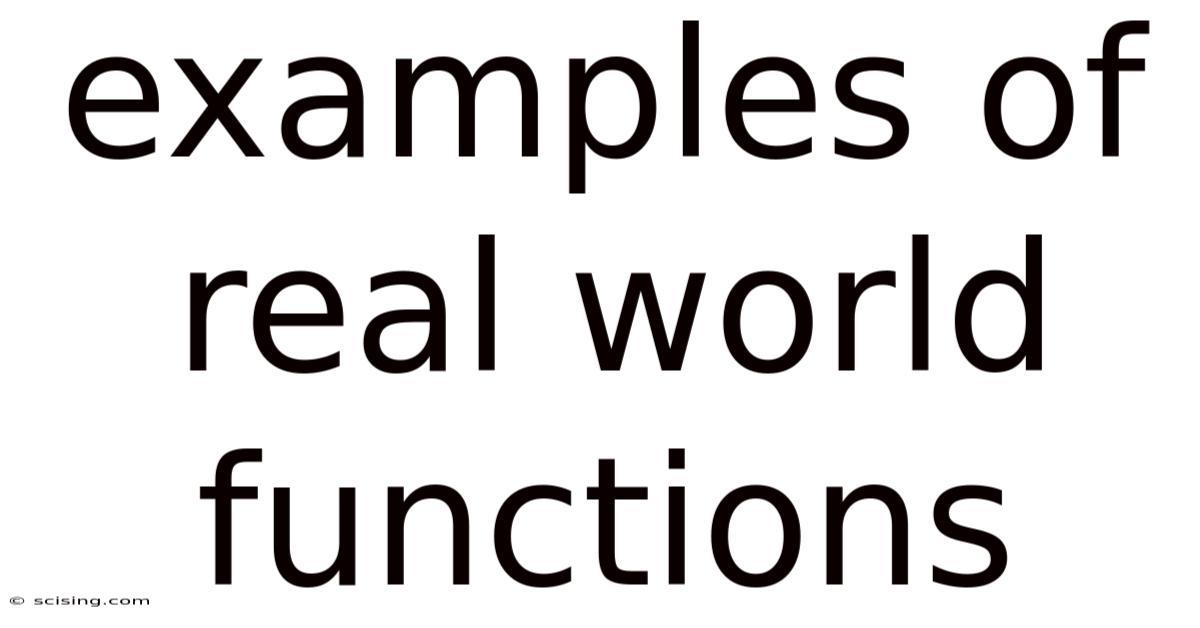 Examples Of Real World Functions