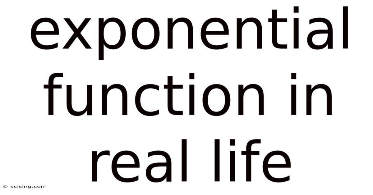 Exponential Function In Real Life