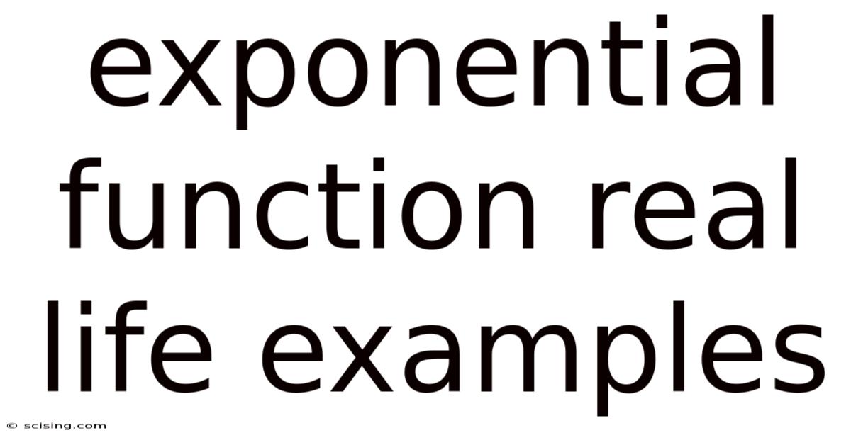 Exponential Function Real Life Examples