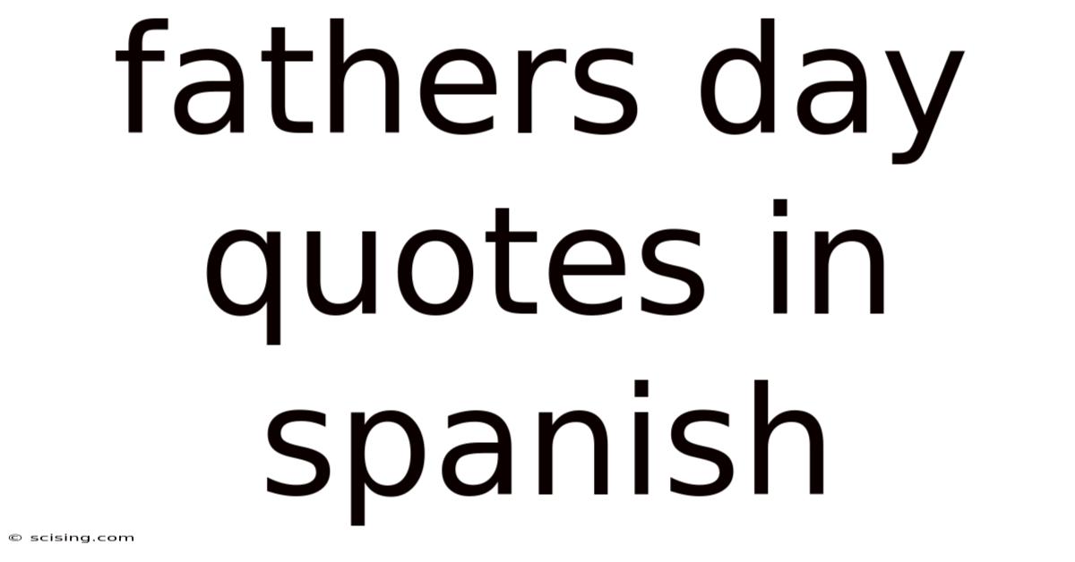 Fathers Day Quotes In Spanish