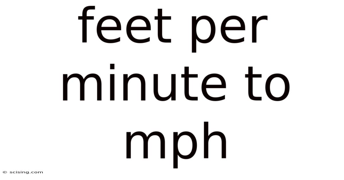 Feet Per Minute To Mph