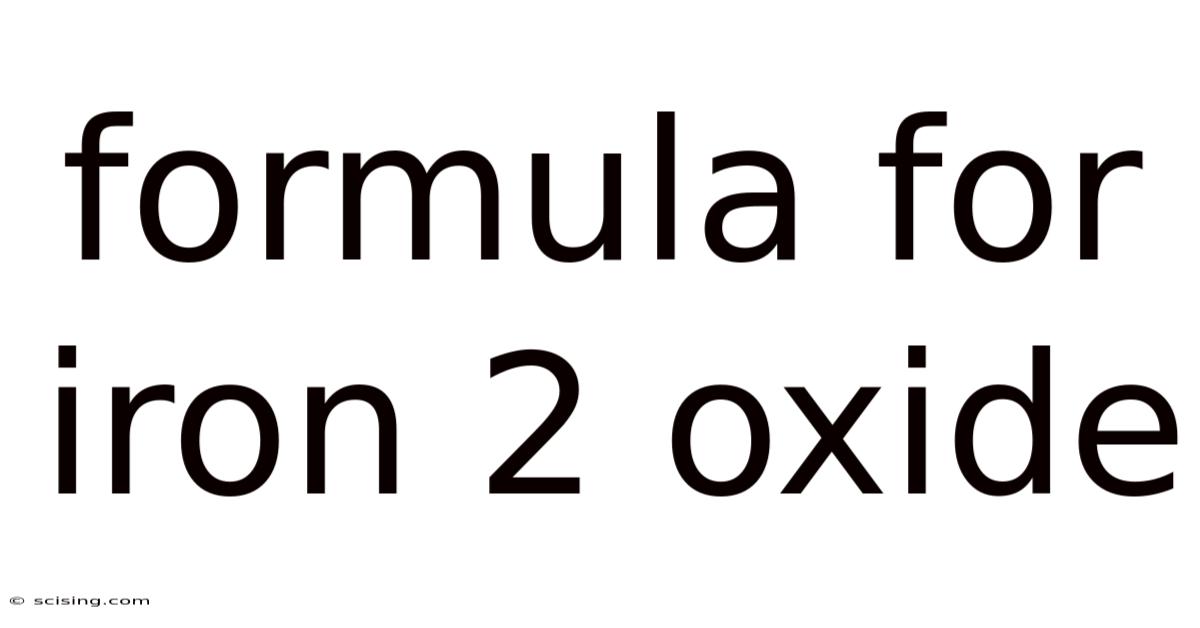 Formula For Iron 2 Oxide