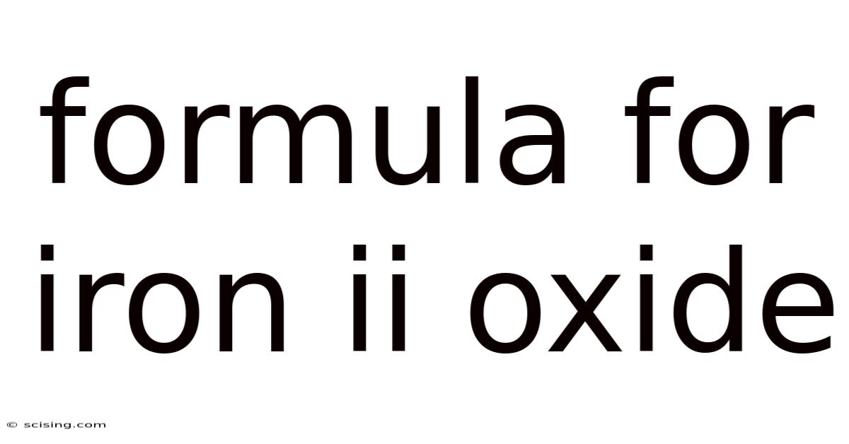 Formula For Iron Ii Oxide