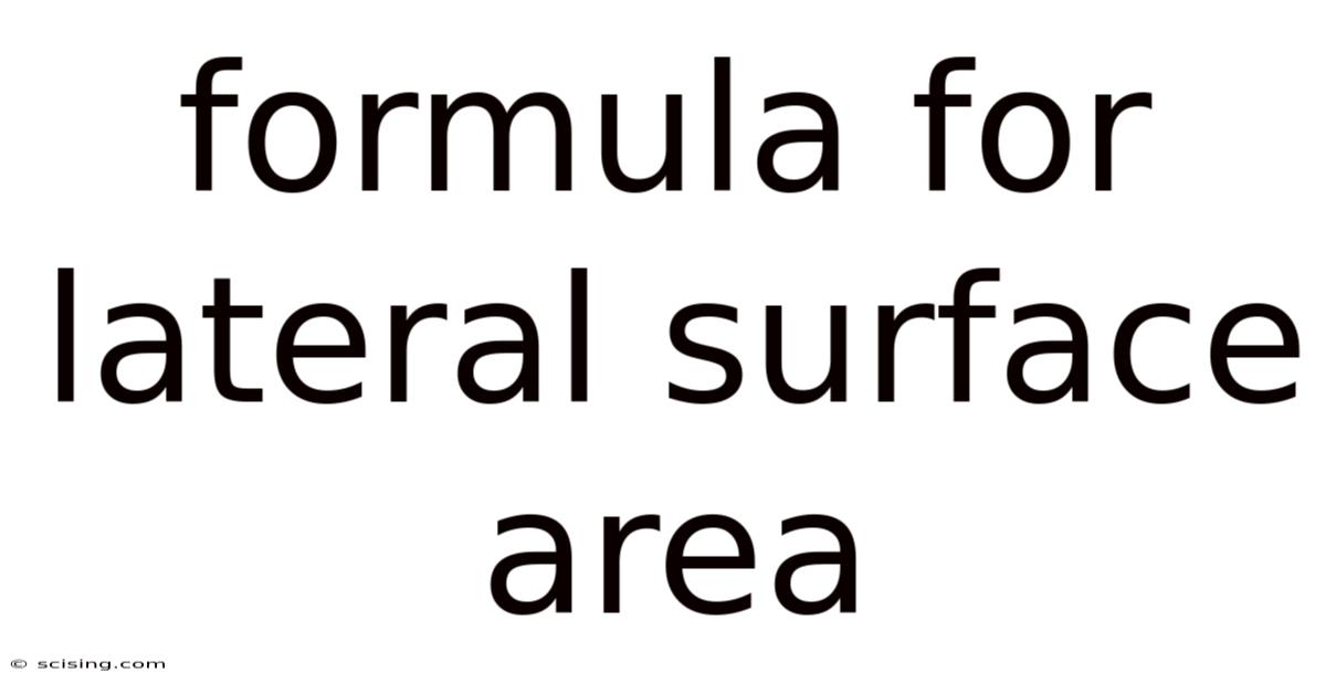 Formula For Lateral Surface Area