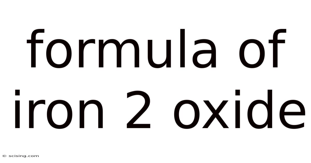 Formula Of Iron 2 Oxide