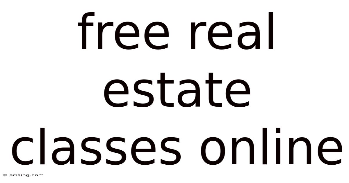 Free Real Estate Classes Online