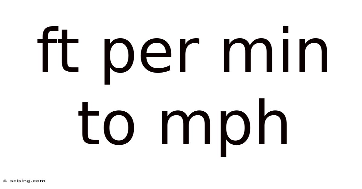 Ft Per Min To Mph