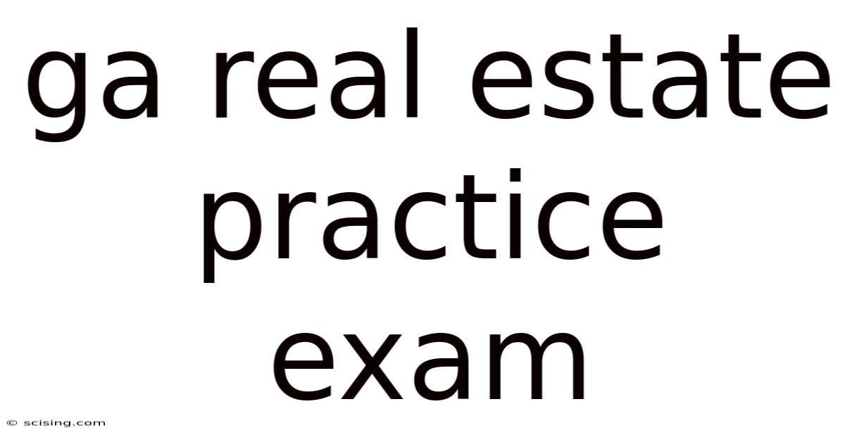 Ga Real Estate Practice Exam