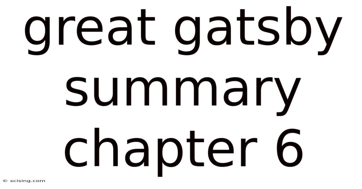 Great Gatsby Summary Chapter 6