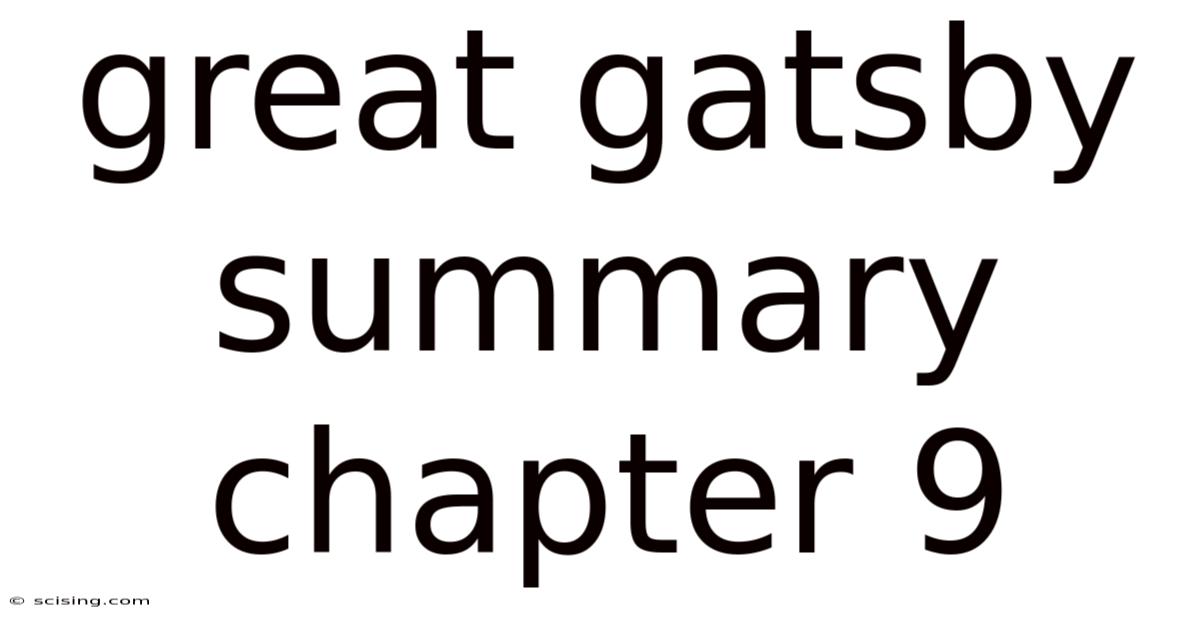 Great Gatsby Summary Chapter 9