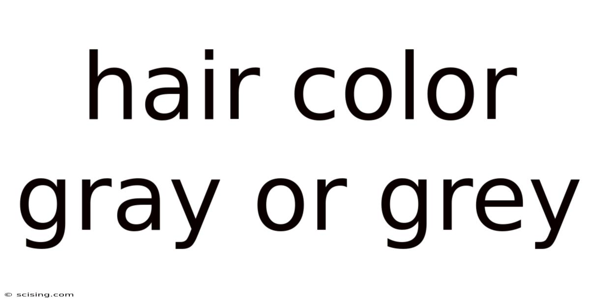 Hair Color Gray Or Grey