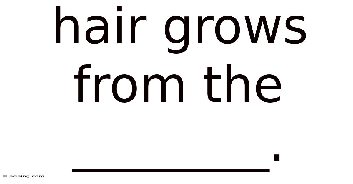 Hair Grows From The ________.