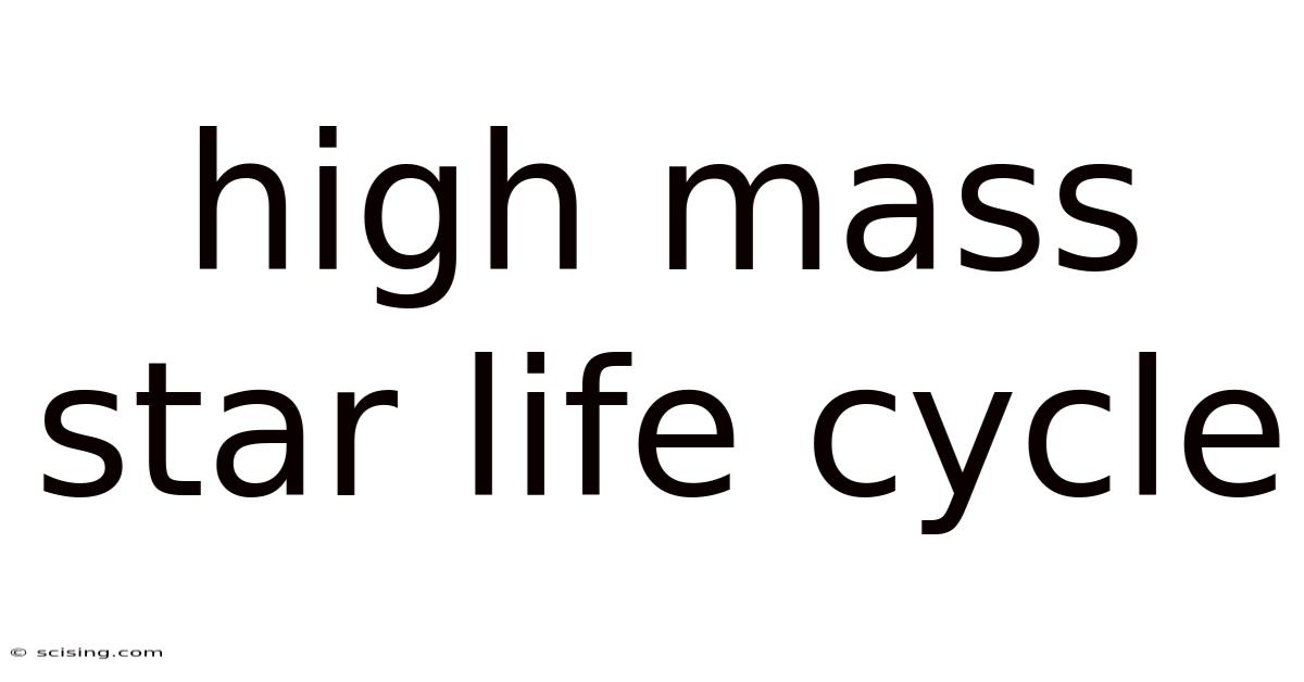 High Mass Star Life Cycle