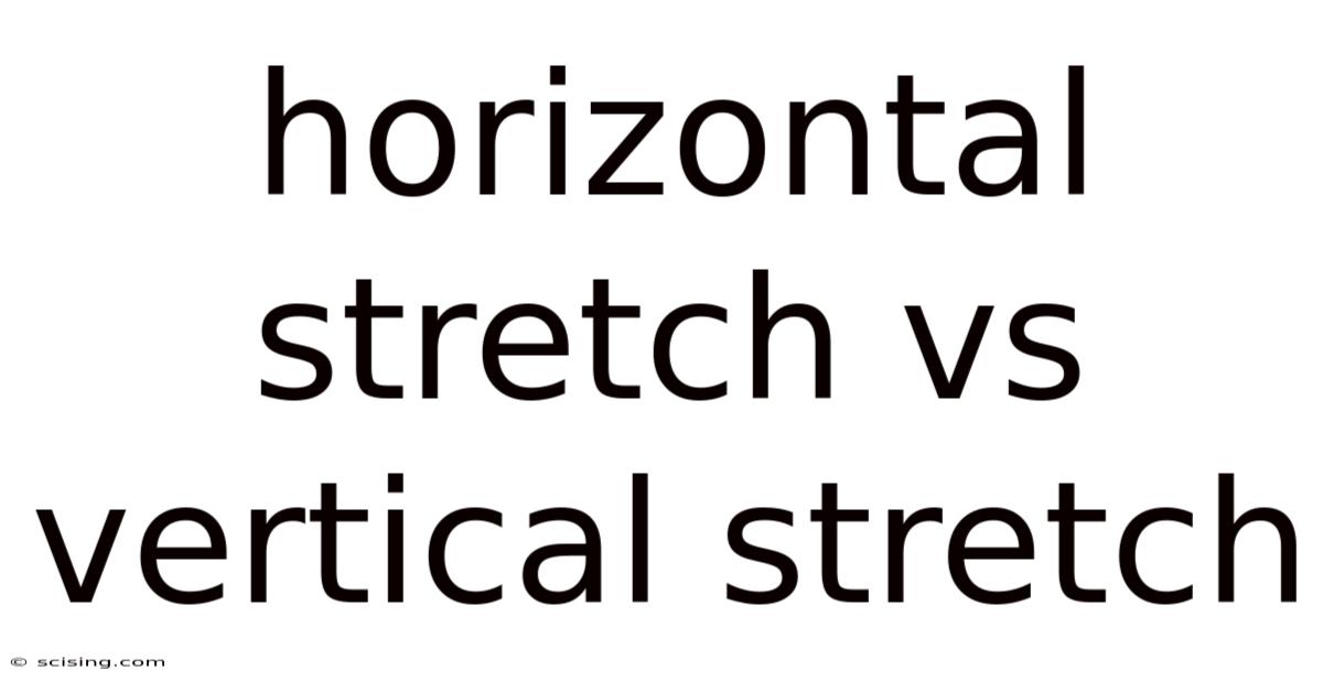 Horizontal Stretch Vs Vertical Stretch
