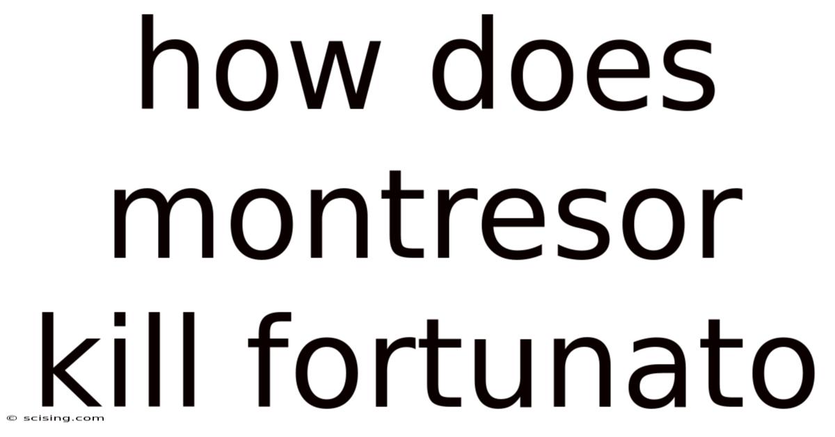 How Does Montresor Kill Fortunato