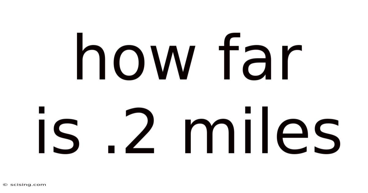 How Far Is .2 Miles