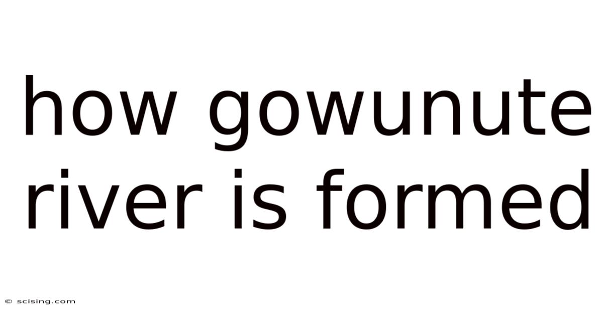 How Gowunute River Is Formed