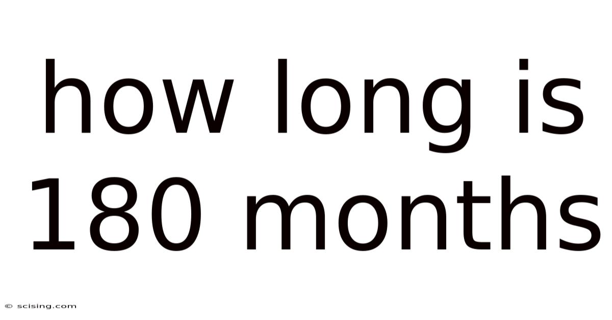 How Long Is 180 Months