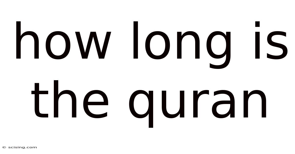 How Long Is The Quran