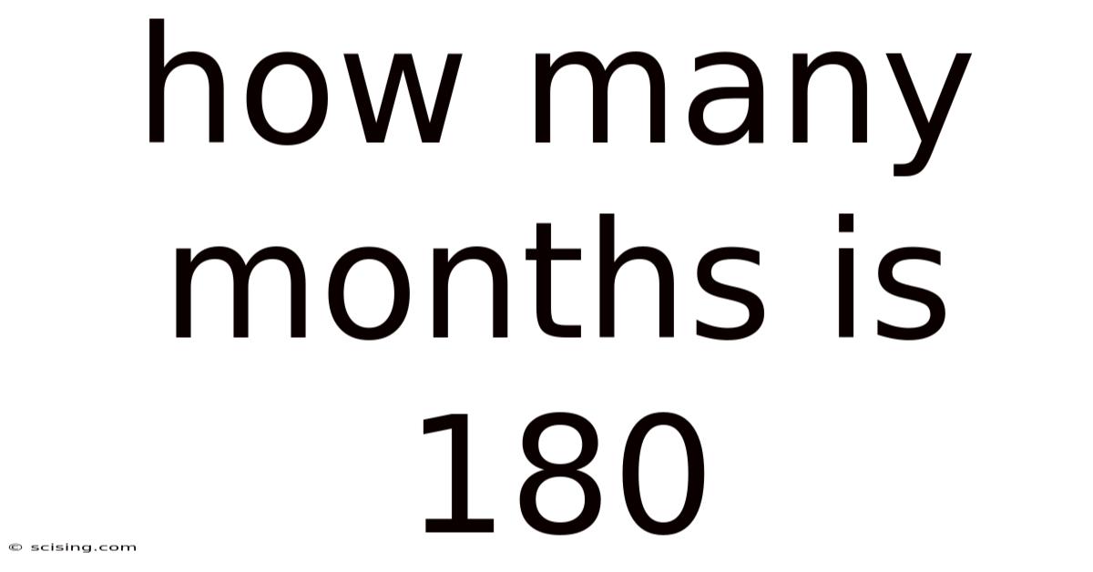 How Many Months Is 180