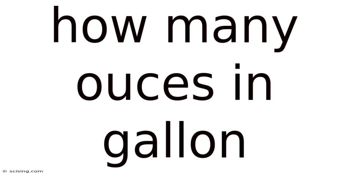 How Many Ouces In Gallon