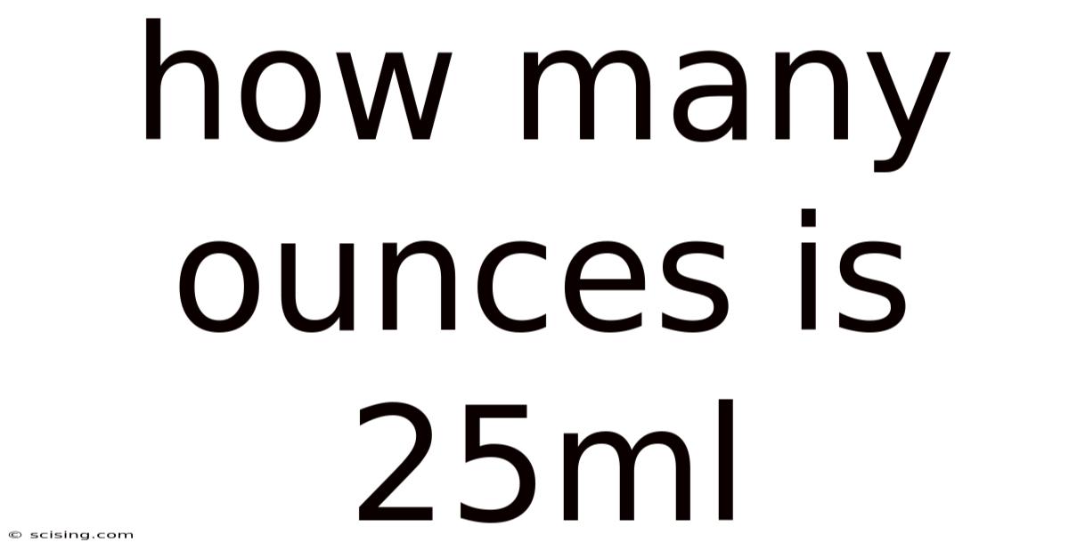 How Many Ounces Is 25ml