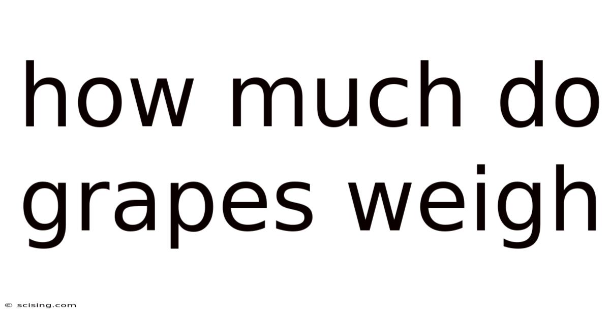 How Much Do Grapes Weigh