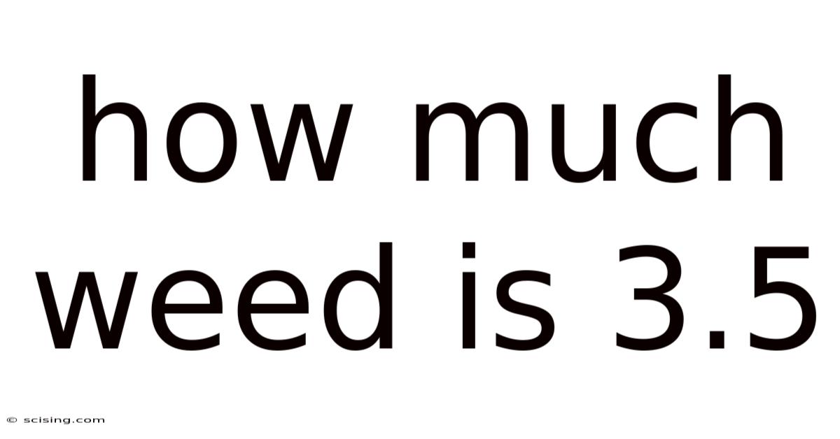 How Much Weed Is 3.5