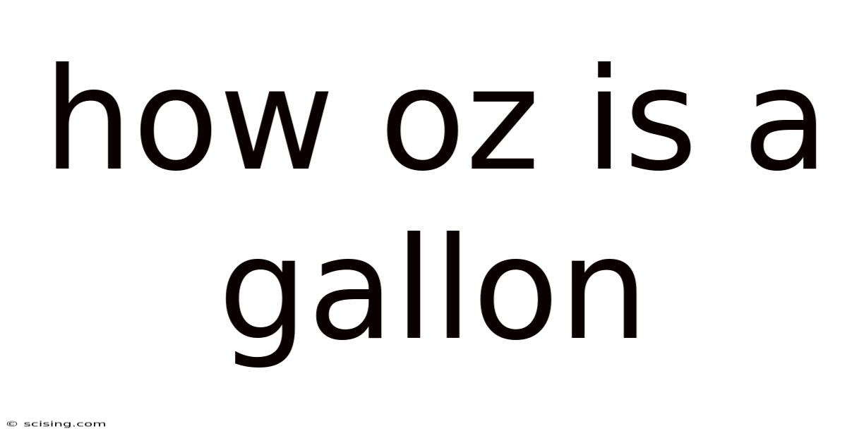How Oz Is A Gallon