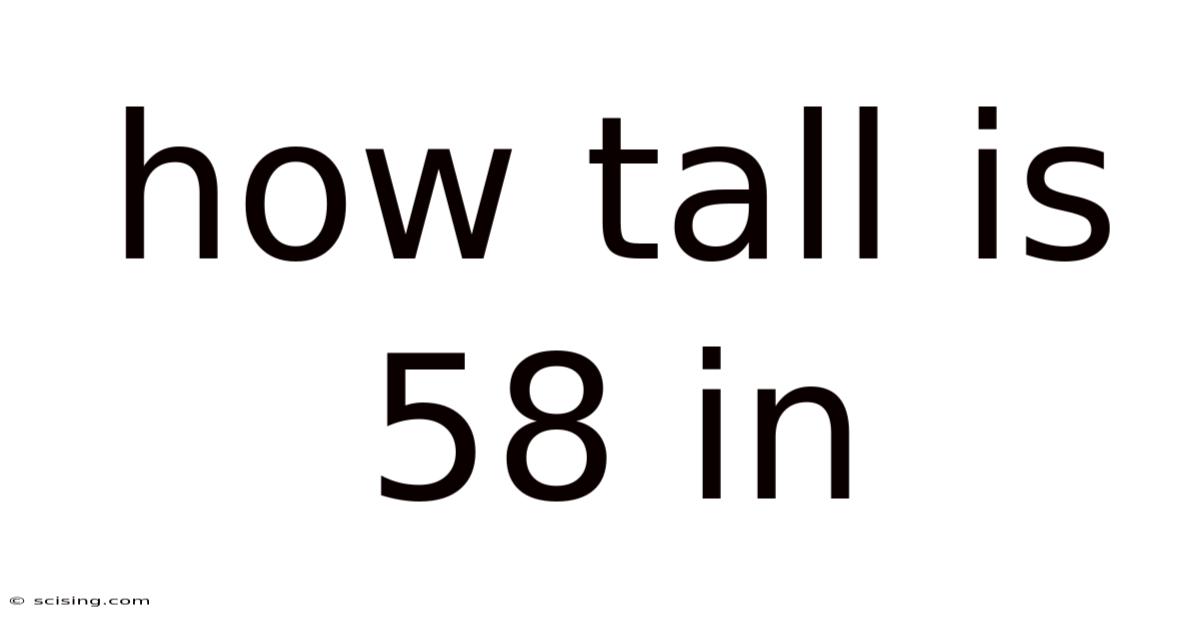 How Tall Is 58 In