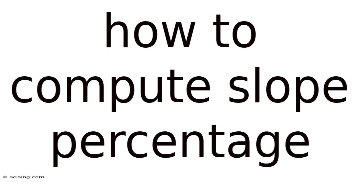 How To Compute Slope Percentage