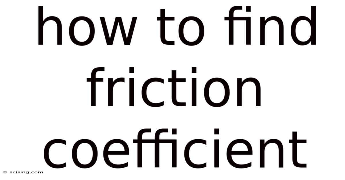 How To Find Friction Coefficient