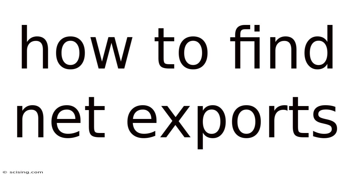 How To Find Net Exports