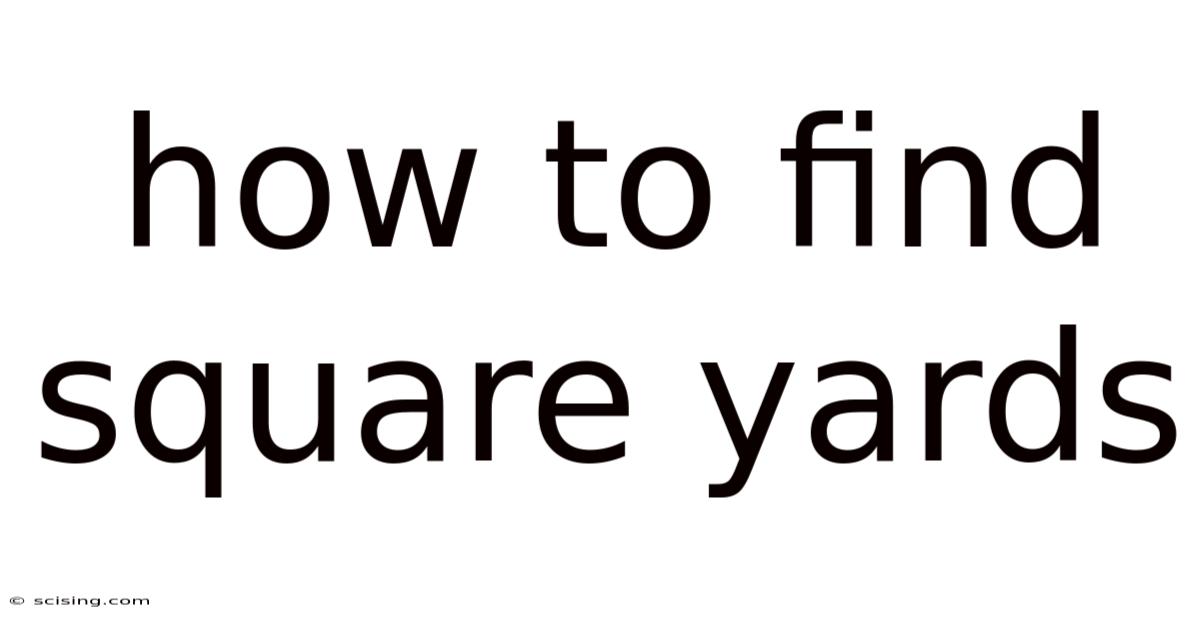 How To Find Square Yards