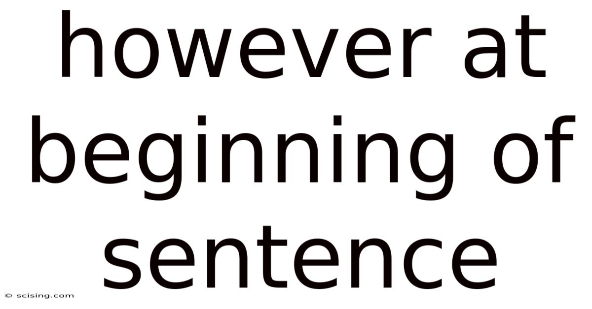 However At Beginning Of Sentence