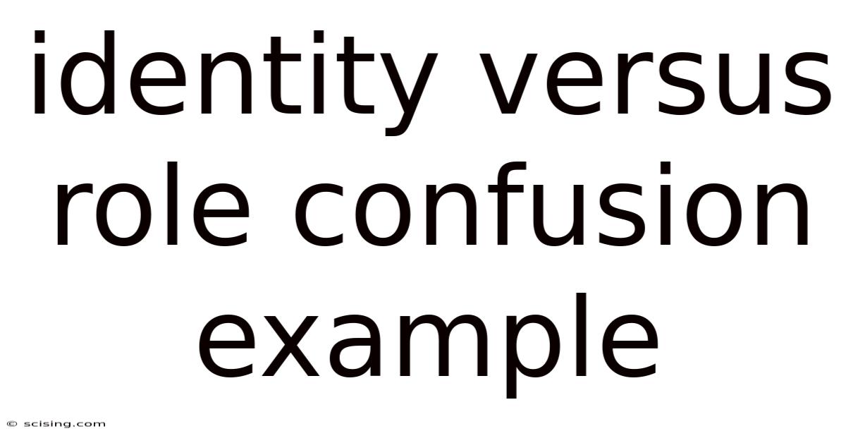 Identity Versus Role Confusion Example
