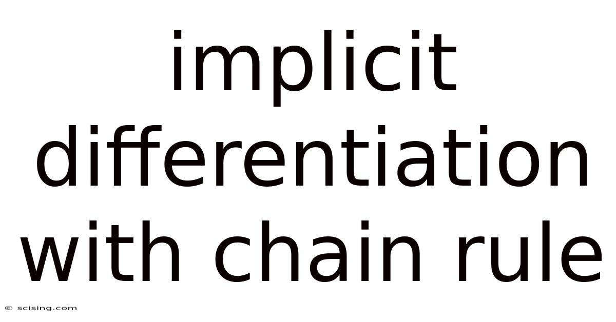 Implicit Differentiation With Chain Rule