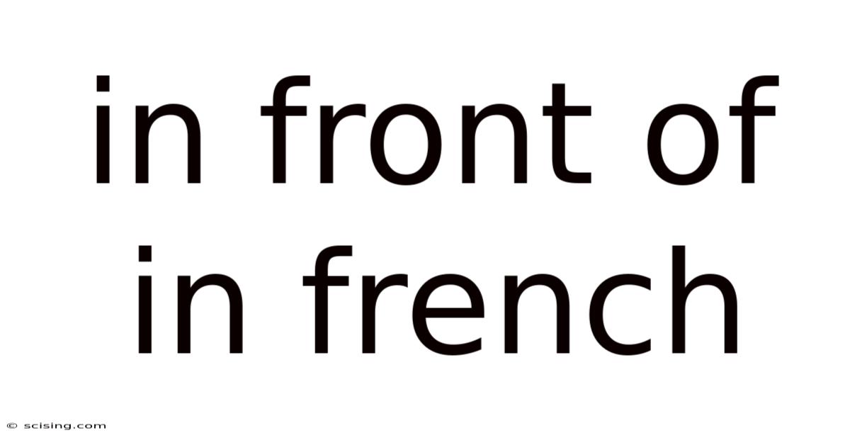 In Front Of In French