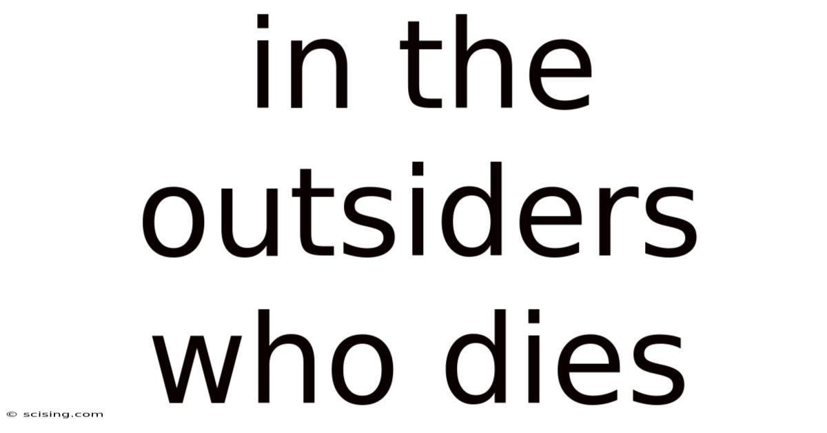 In The Outsiders Who Dies